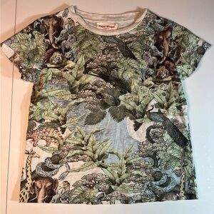 Paper Wings Jungle Print short sleeve tee